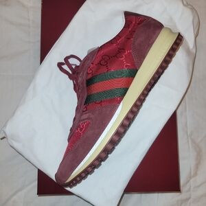 Gucci Men's Re-motion Sneaker Burgundy NWT UK10